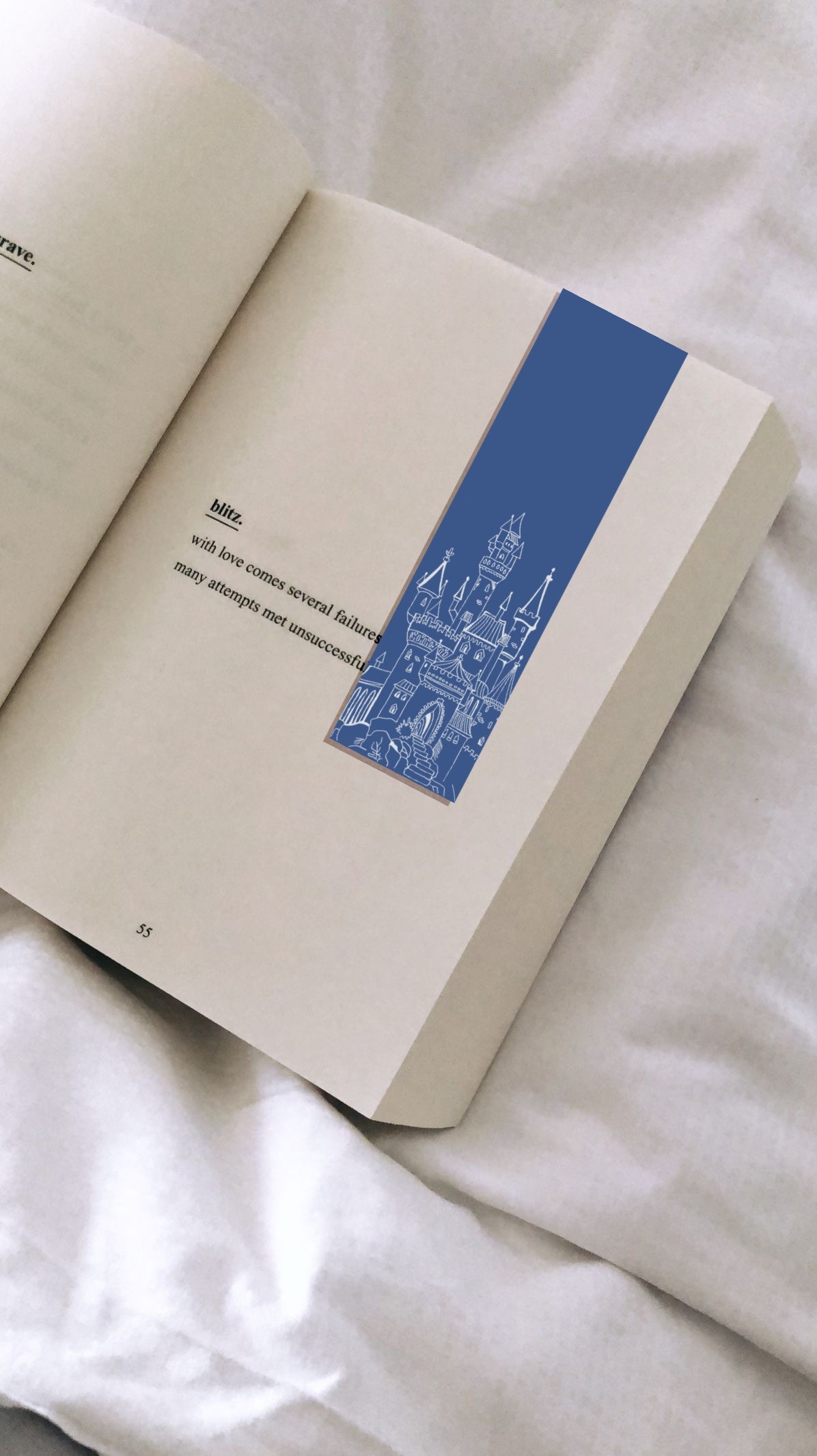 Castle line art magnetic Bookmark