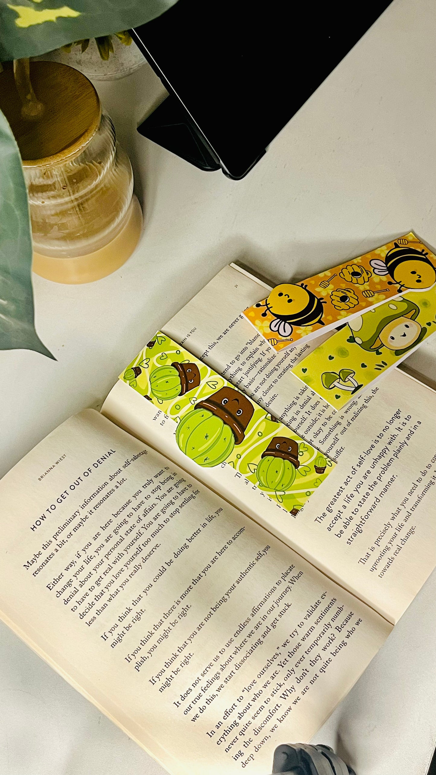 Cactus guy magnetic bookmark