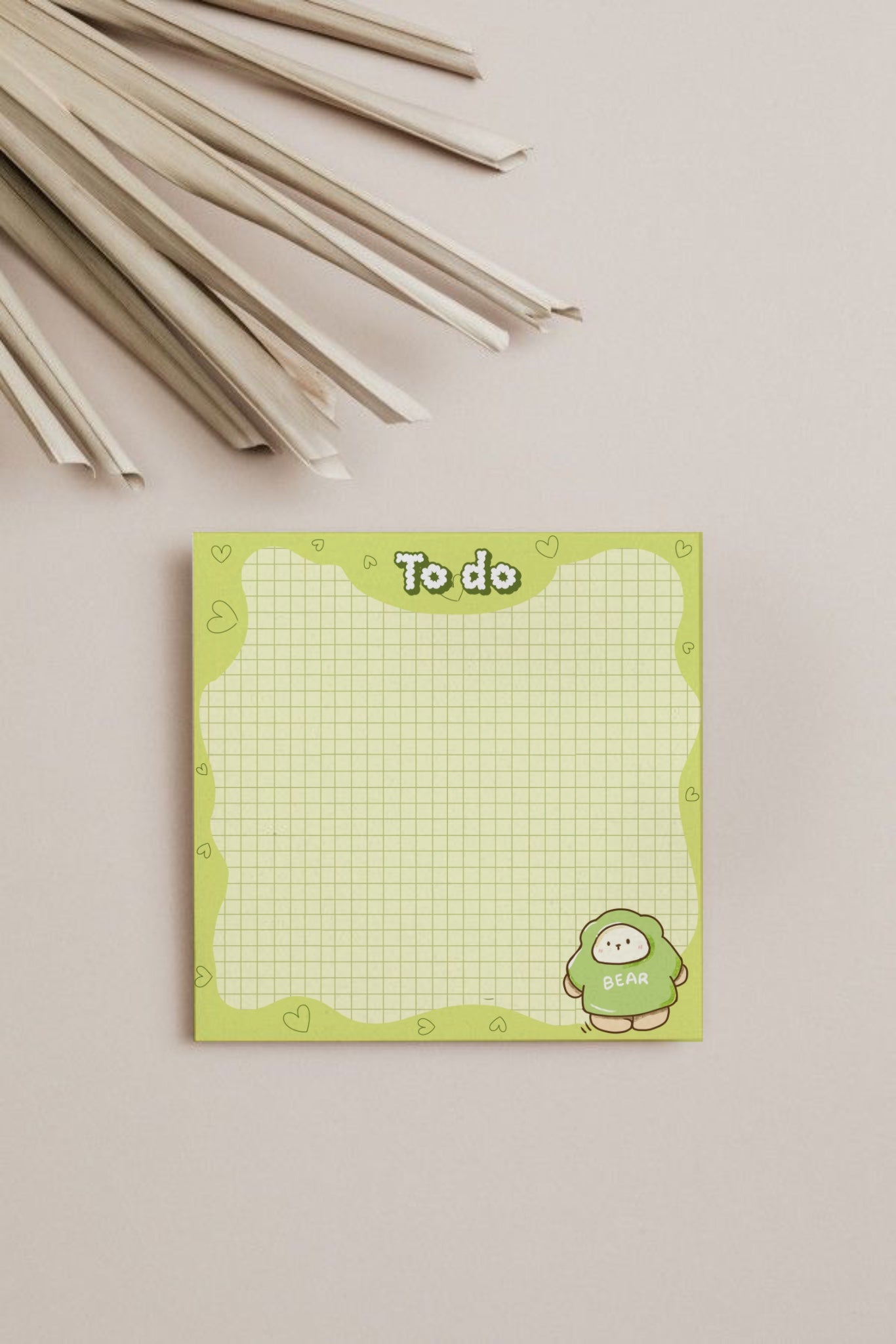 Polar bear in green magnetic note pad