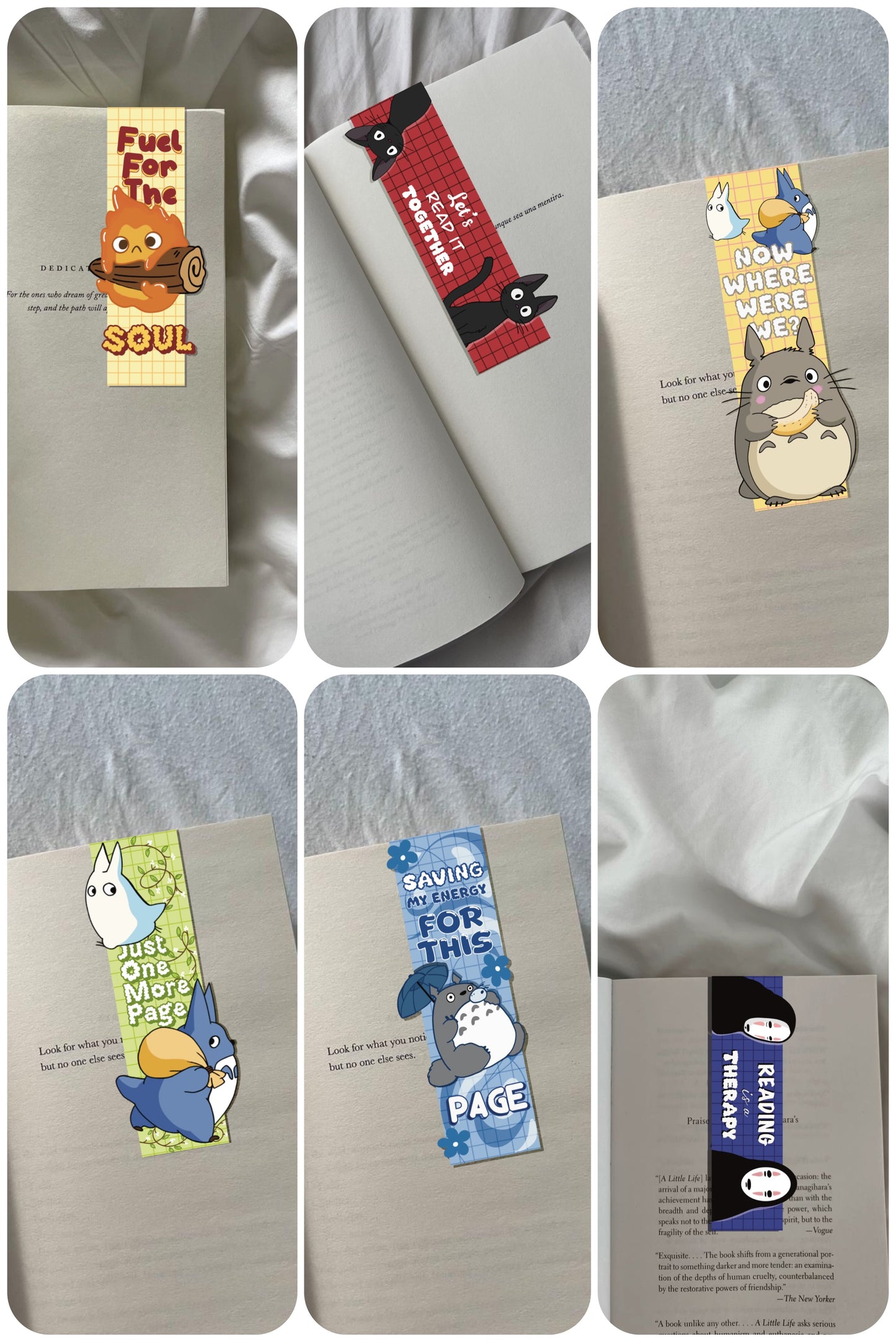 Whimsical and Aesthetic Set of 5 Magnetic Bookmark