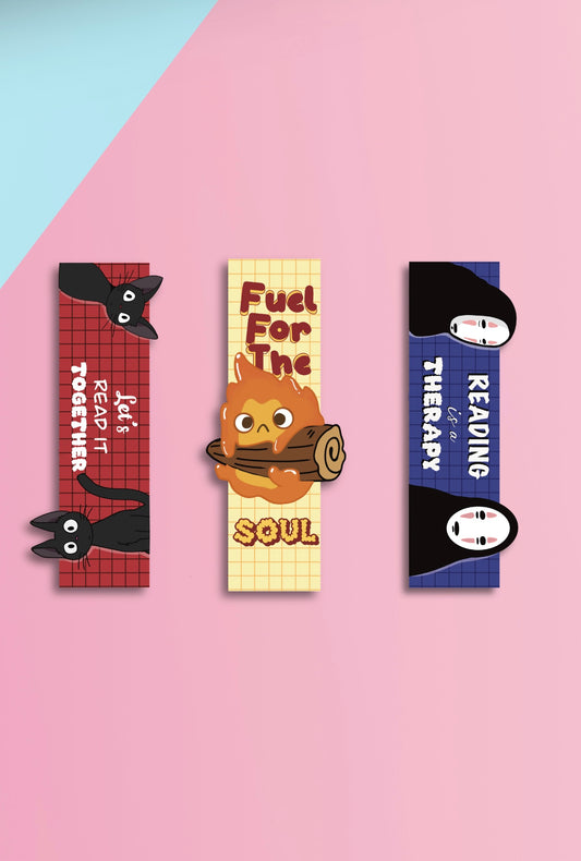 Cute and Cozy Set of 3 Magnetic Bookmarks