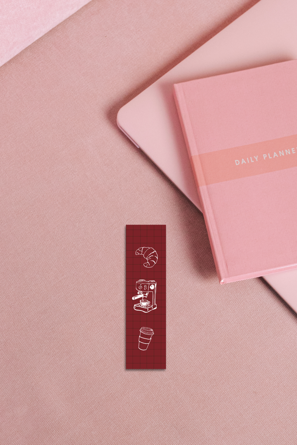 Coffee with croissant magnetic Bookmark