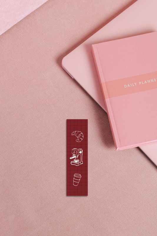 Coffee with croissant magnetic Bookmark