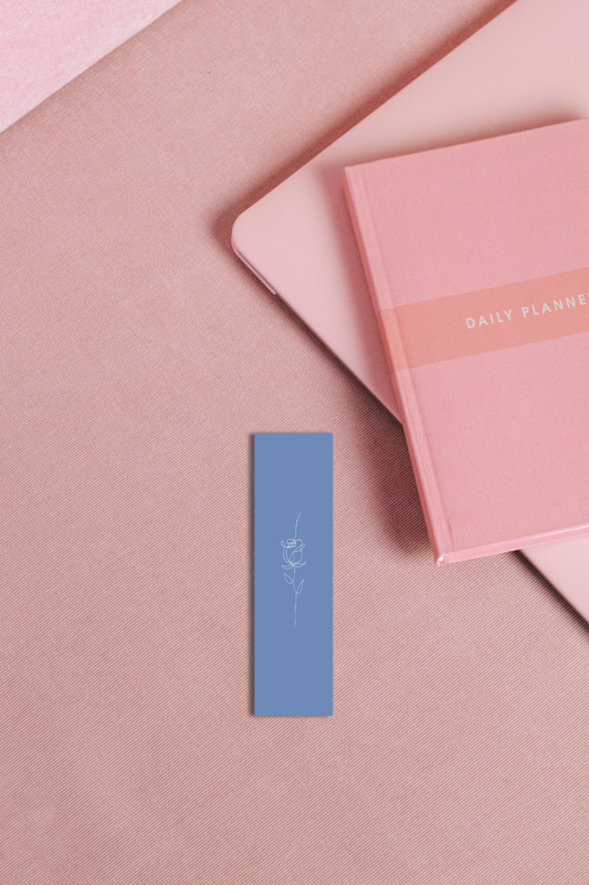 Rose line art magnetic Bookmark