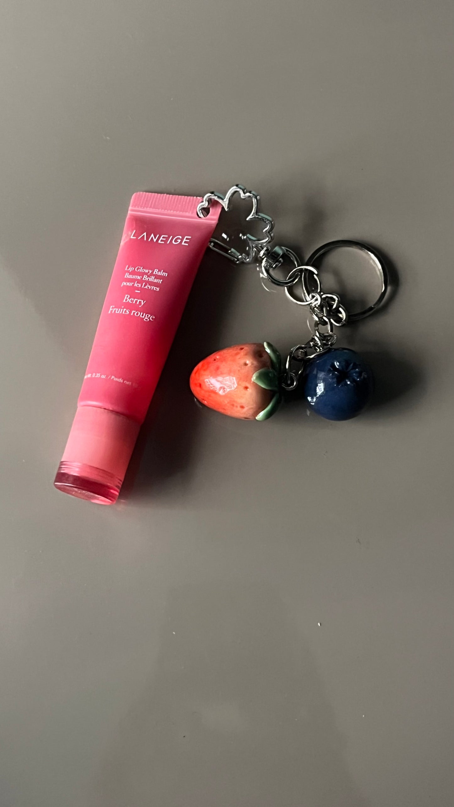 Strawberry and Blueberry Clay Charm