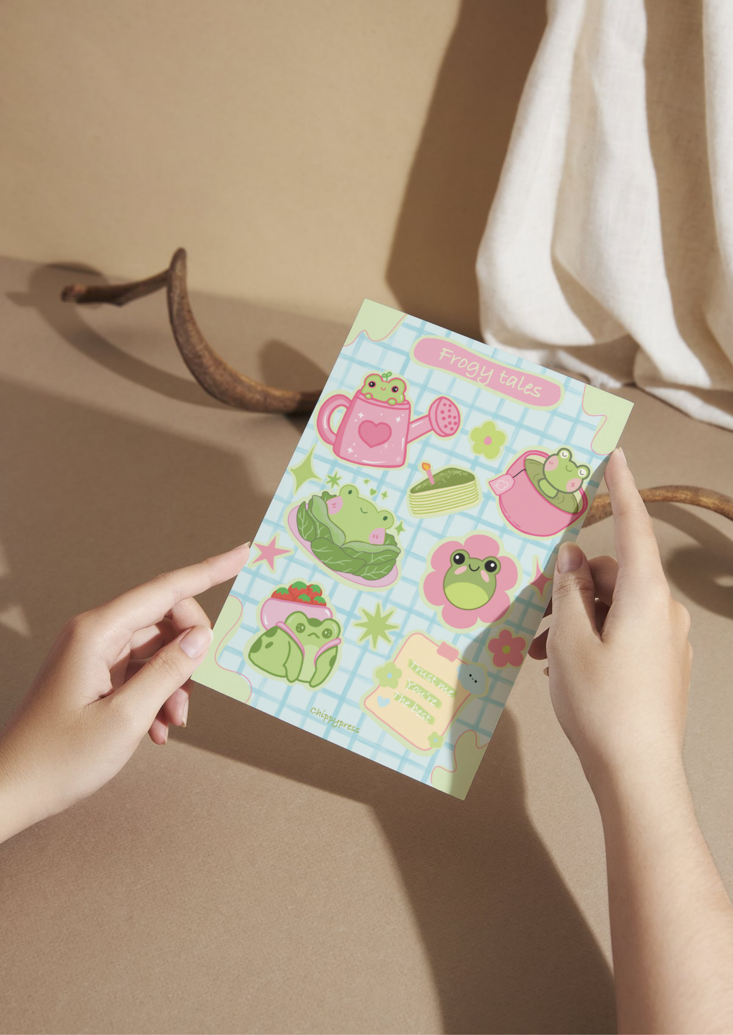 Frogy tales stickers sheet