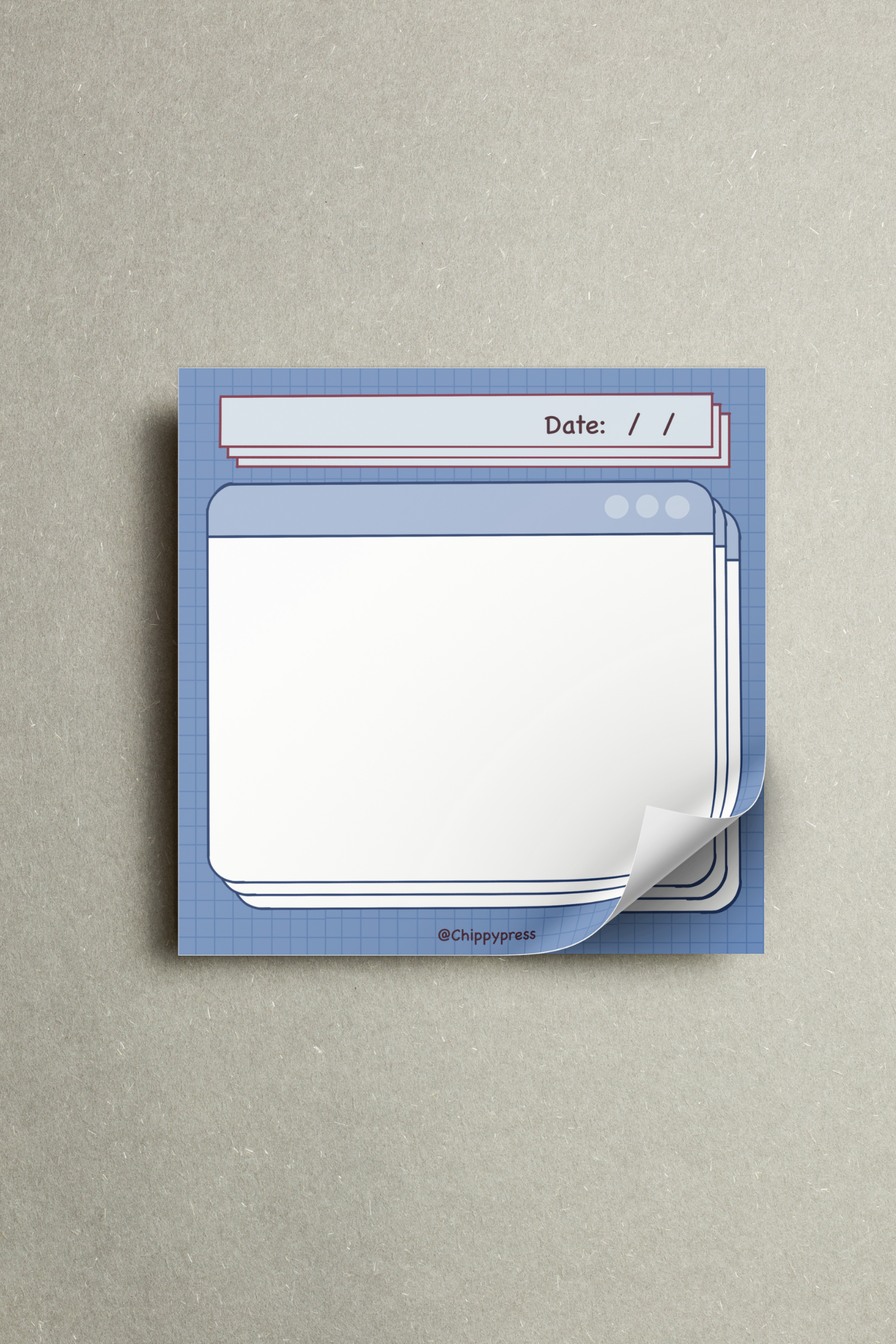 Blue window screen Memo Pad