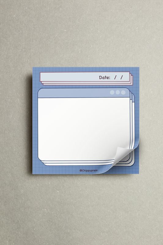 Blue window screen Memo Pad