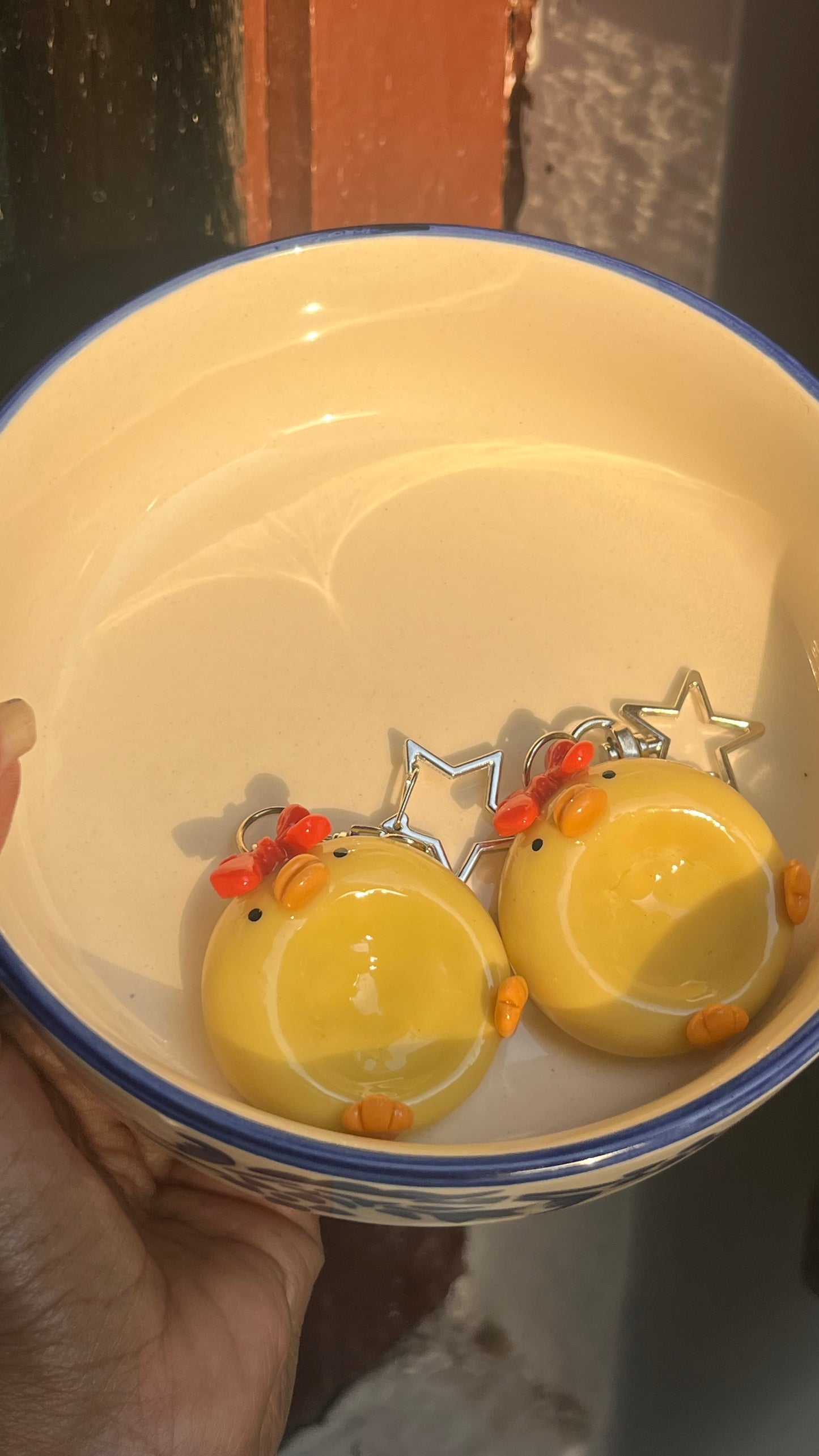 Duck With Bow Worry Stone