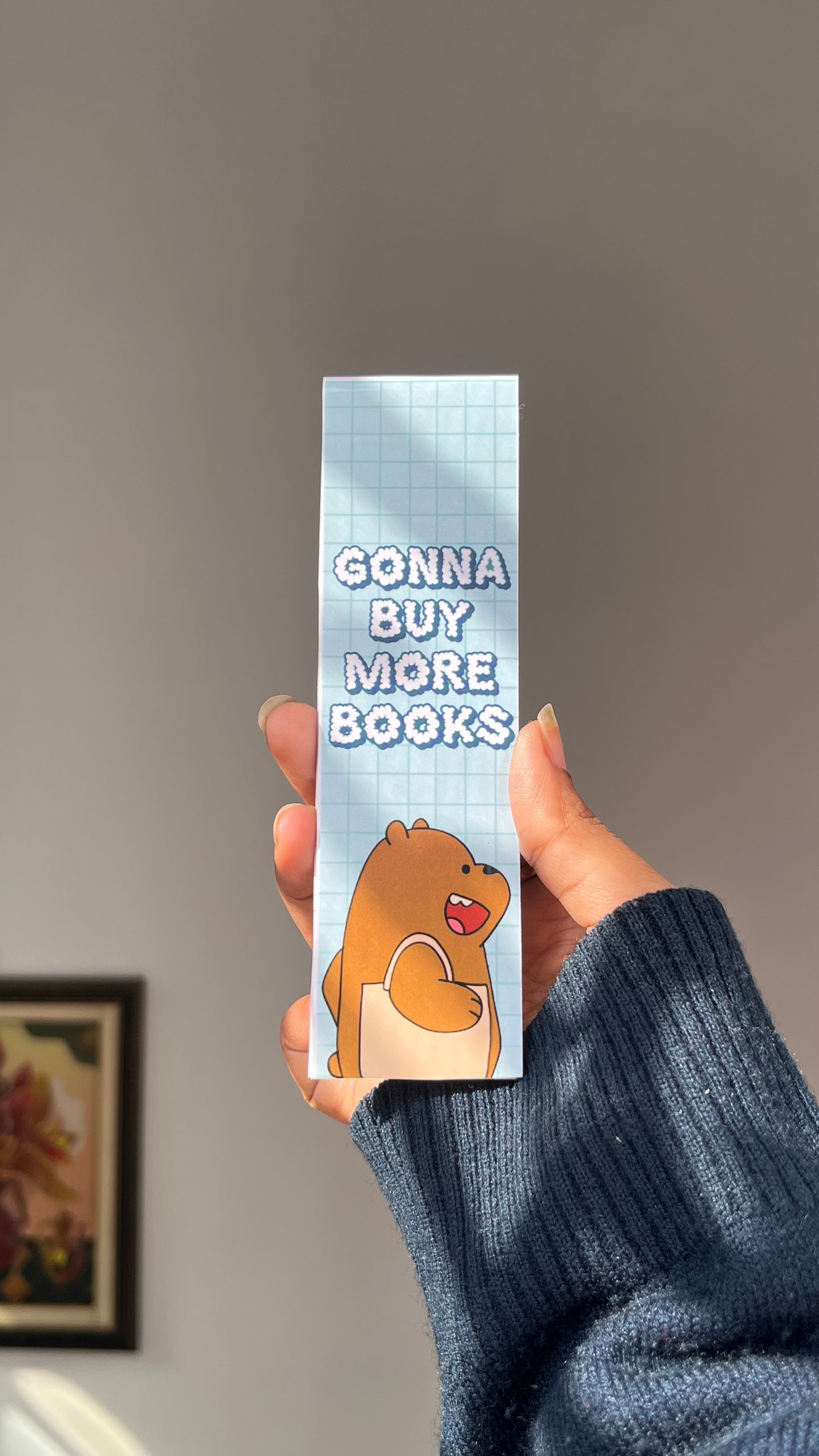 Bear gonna buy more book Magnetic Bookmark
