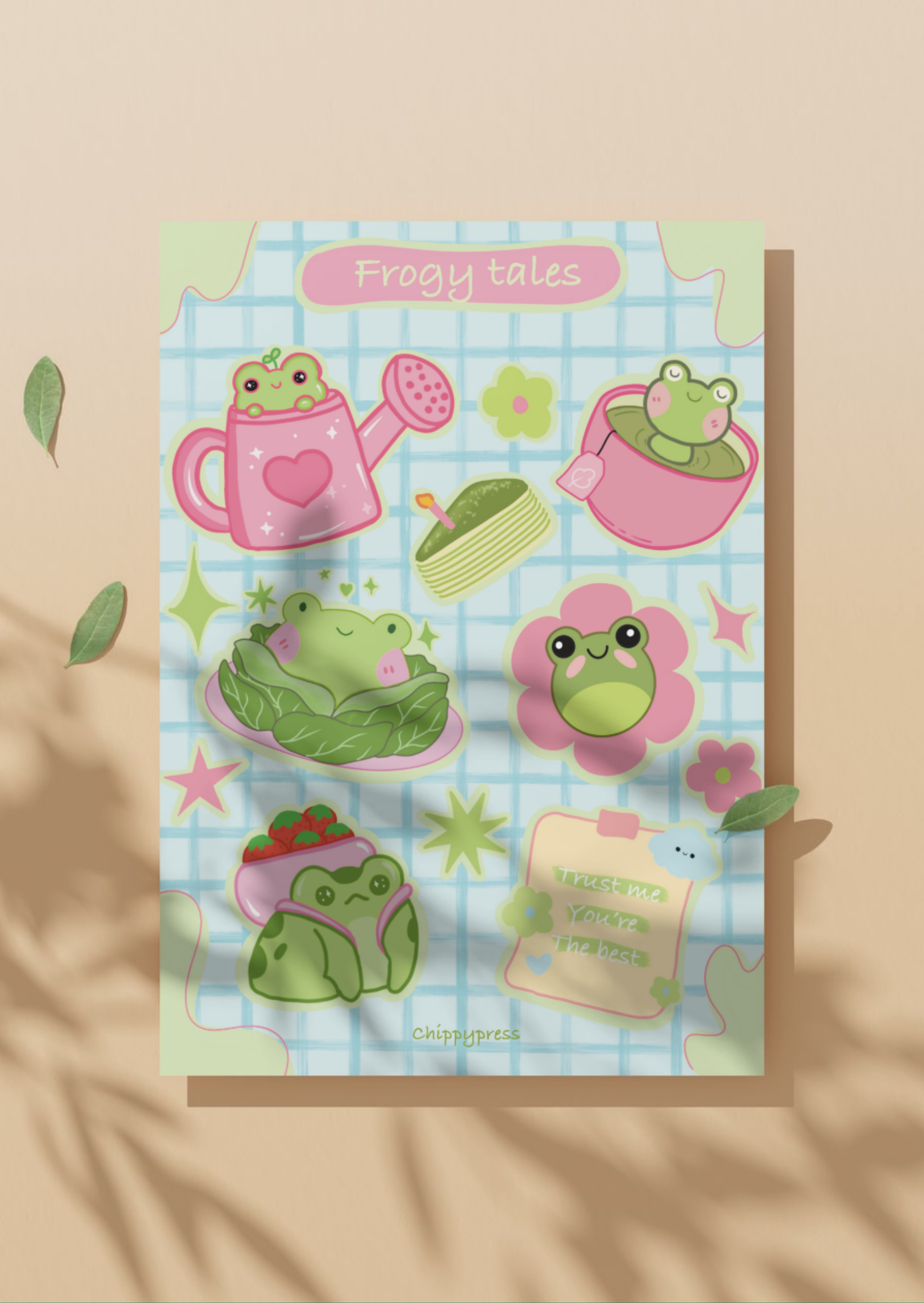 Frogy tales stickers sheet