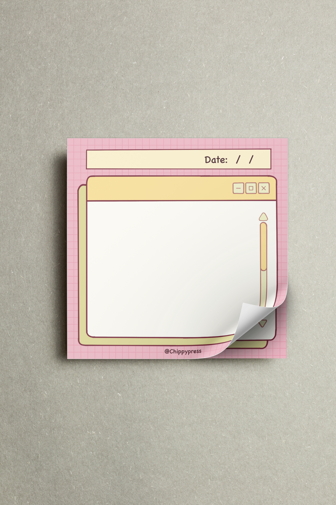 Pink window screen Memo Pad
