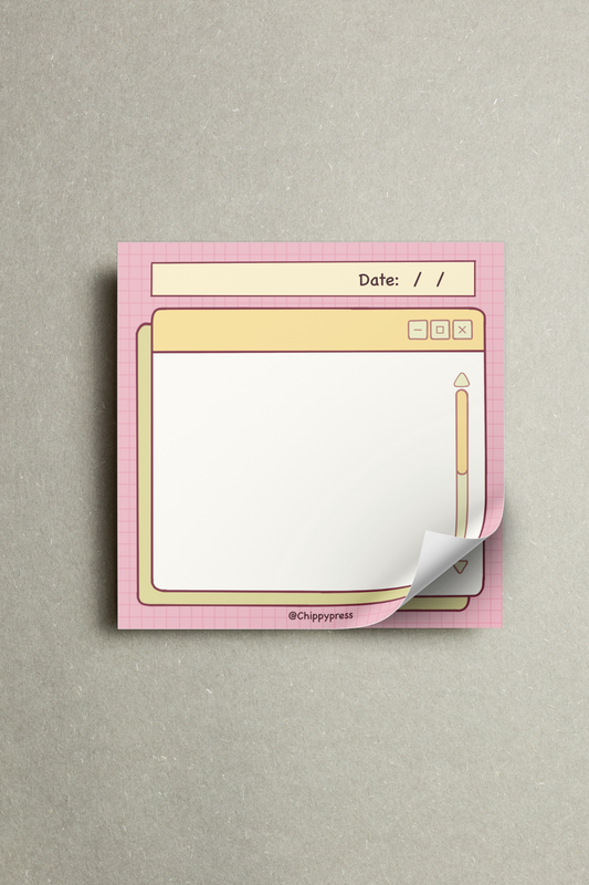 Pink window screen Memo Pad