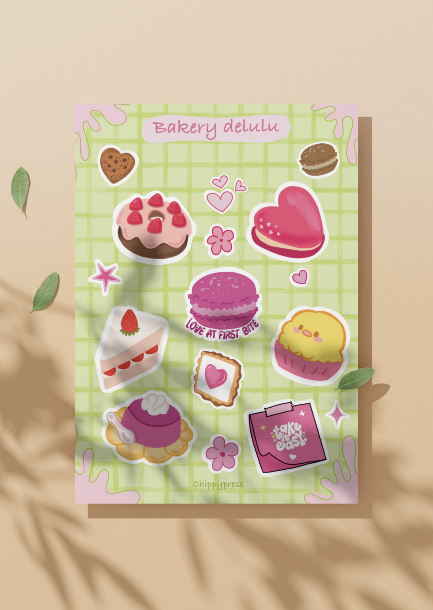 Bakery delulu stickers sheet
