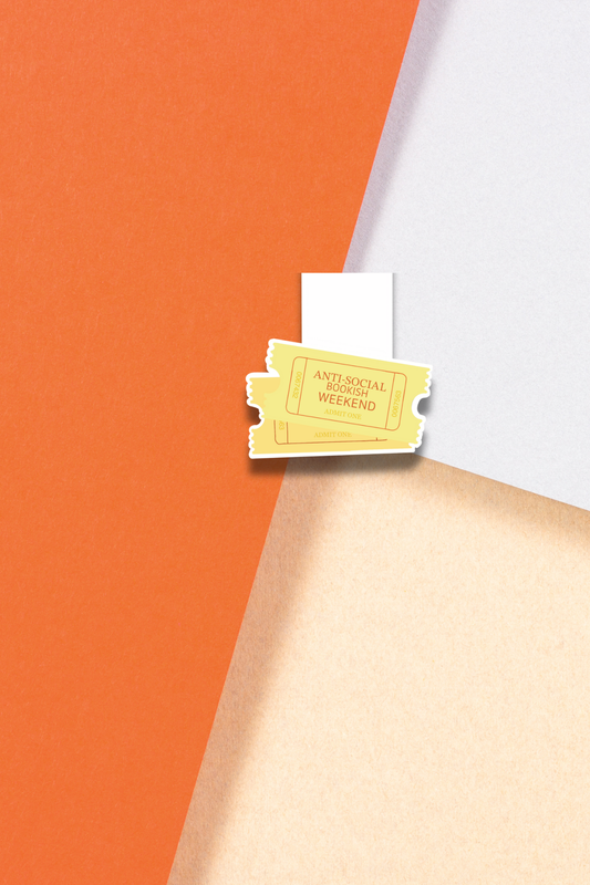 Anti-social Bookish Weekend Ticket Magnetic Bookmark