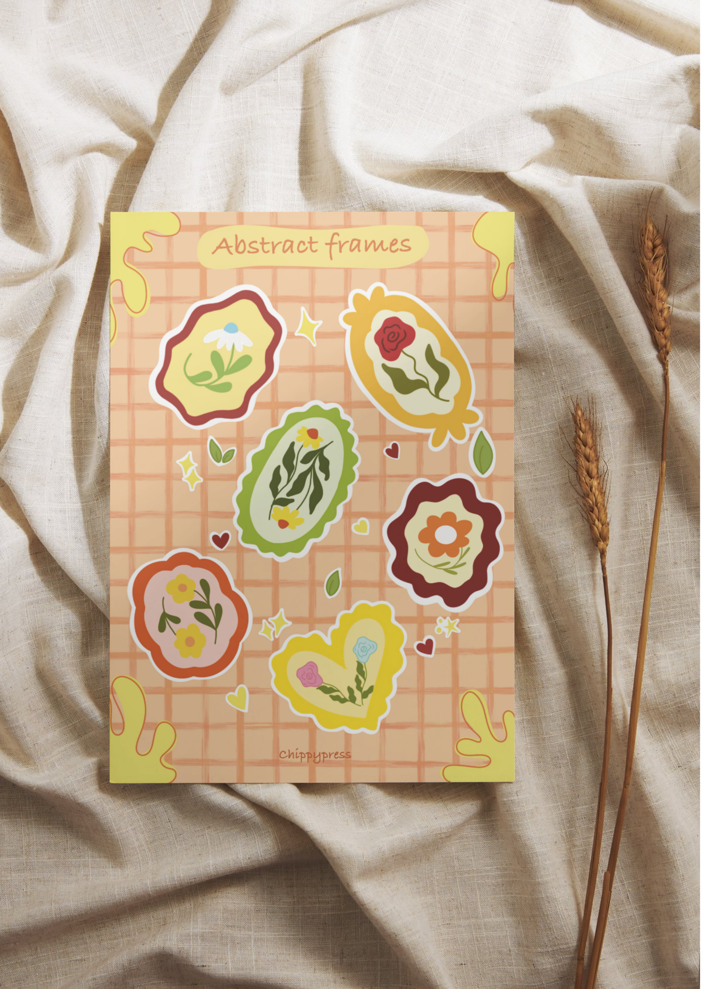 Abstract frames stickers sheet
