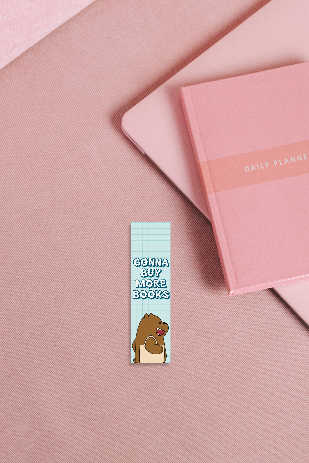 Bear gonna buy more book Magnetic Bookmark