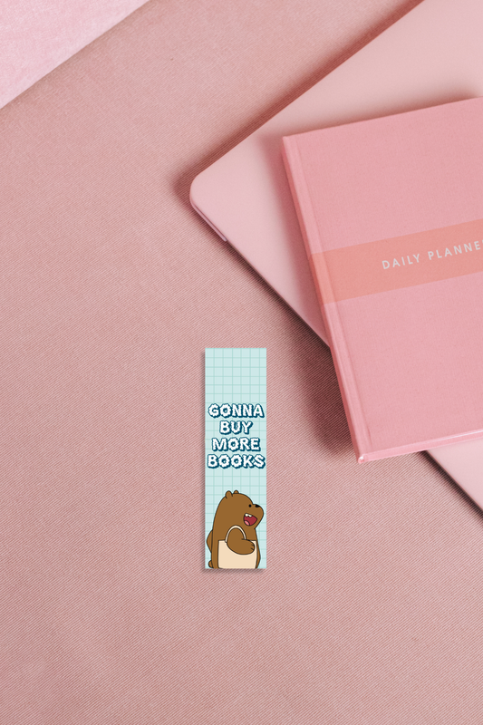 Bear gonna buy more book Magnetic Bookmark