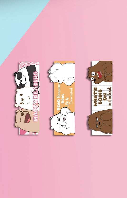 Happy Pages Set of 3 Magnetic Bookmarks