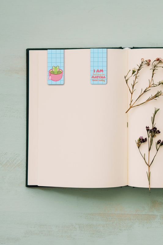 Frog in Matcha small magnetic Bookmark