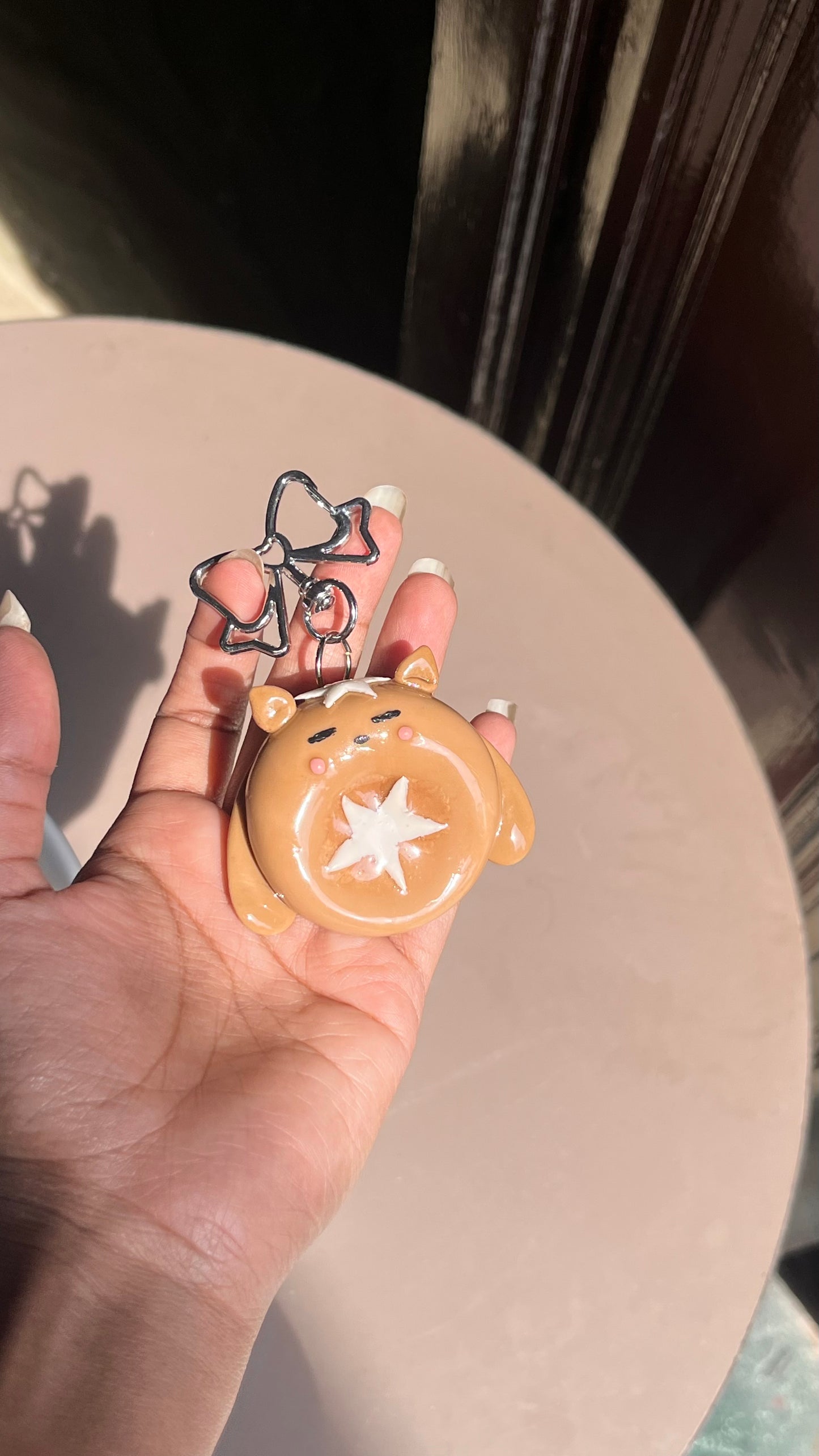 Cutesy Meow bunny worry stone