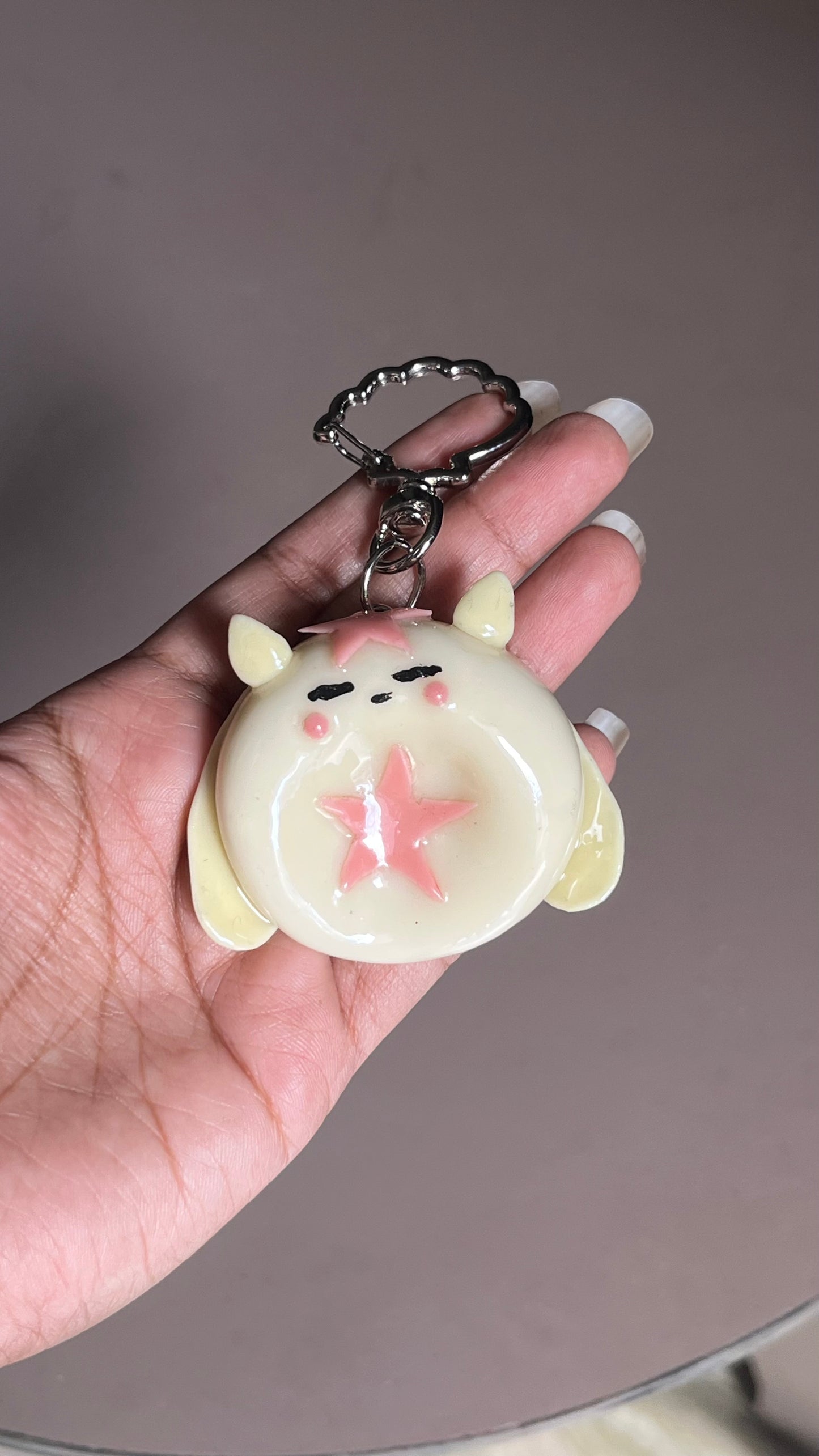 Butter bunny with star worry stone