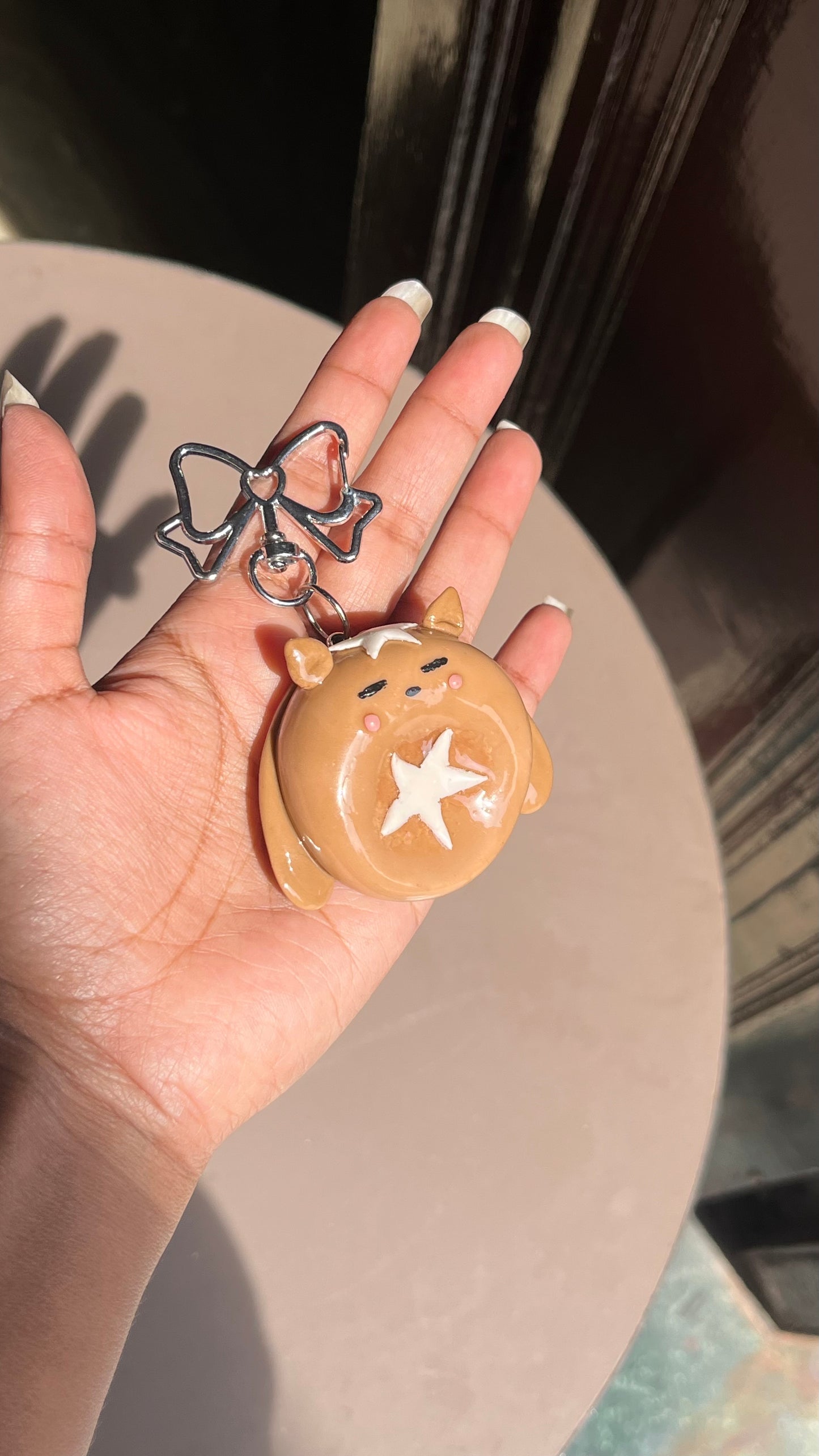 Cutesy Meow bunny worry stone