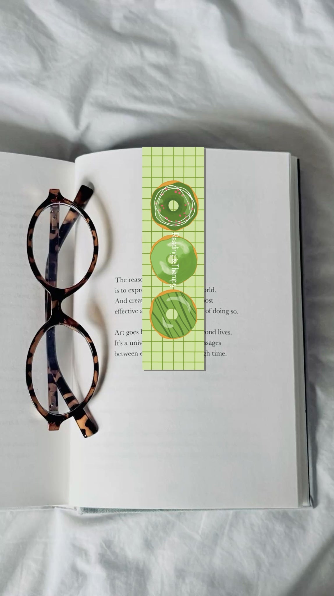 Three green donuts magnetic Bookmarks