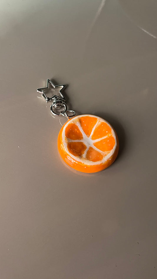 Orange slice worry stone
