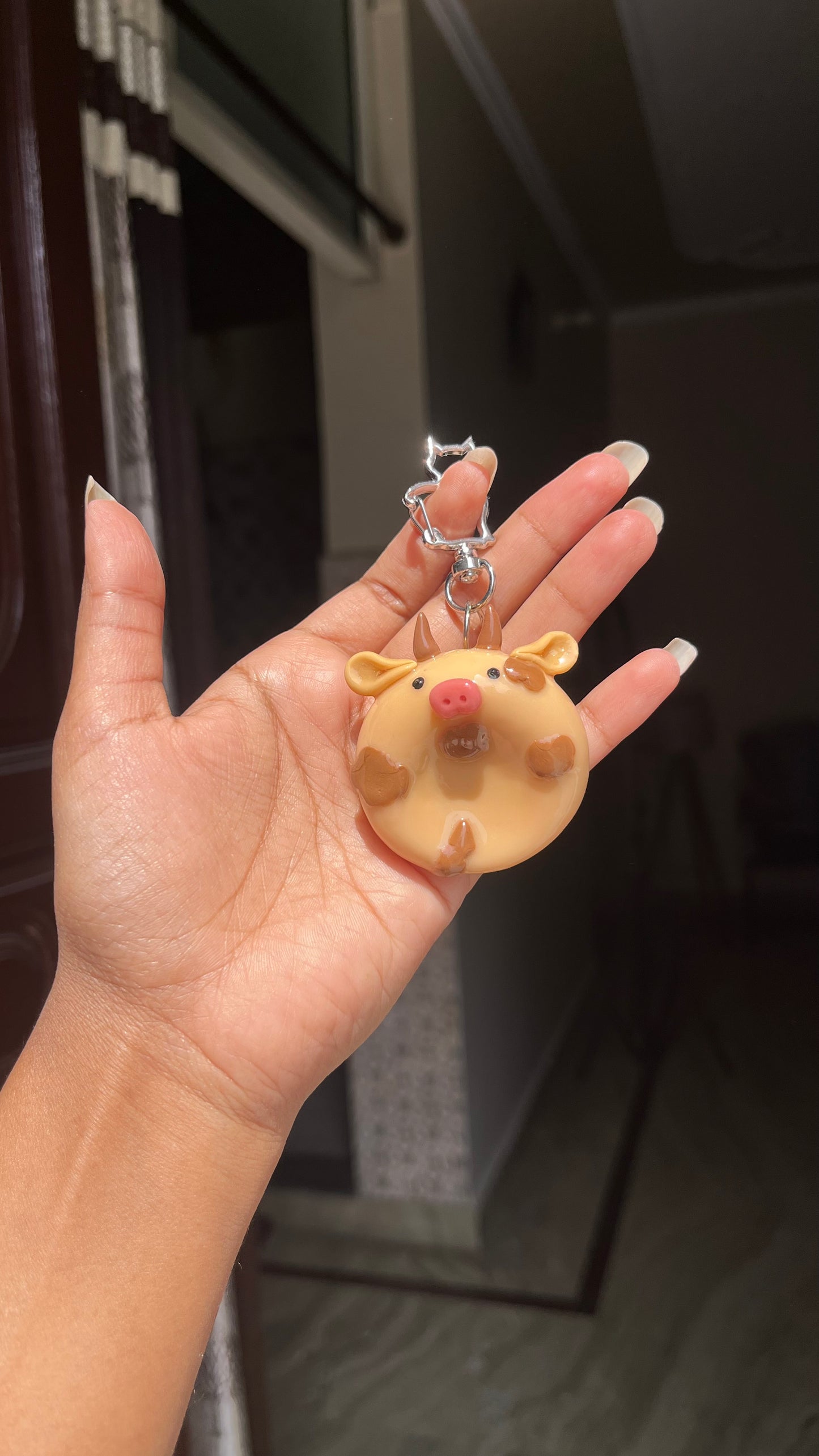 Whimsical Cow worry stone
