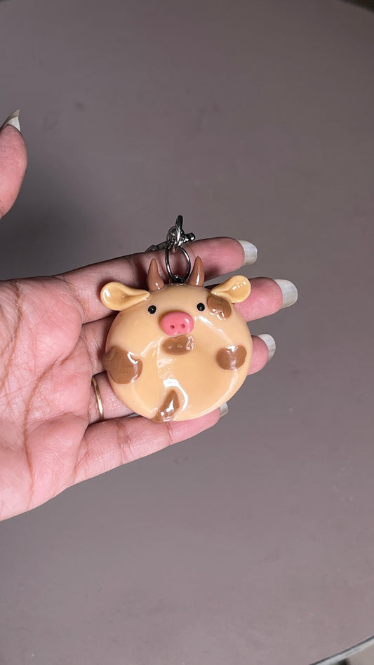 Whimsical Cow worry stone