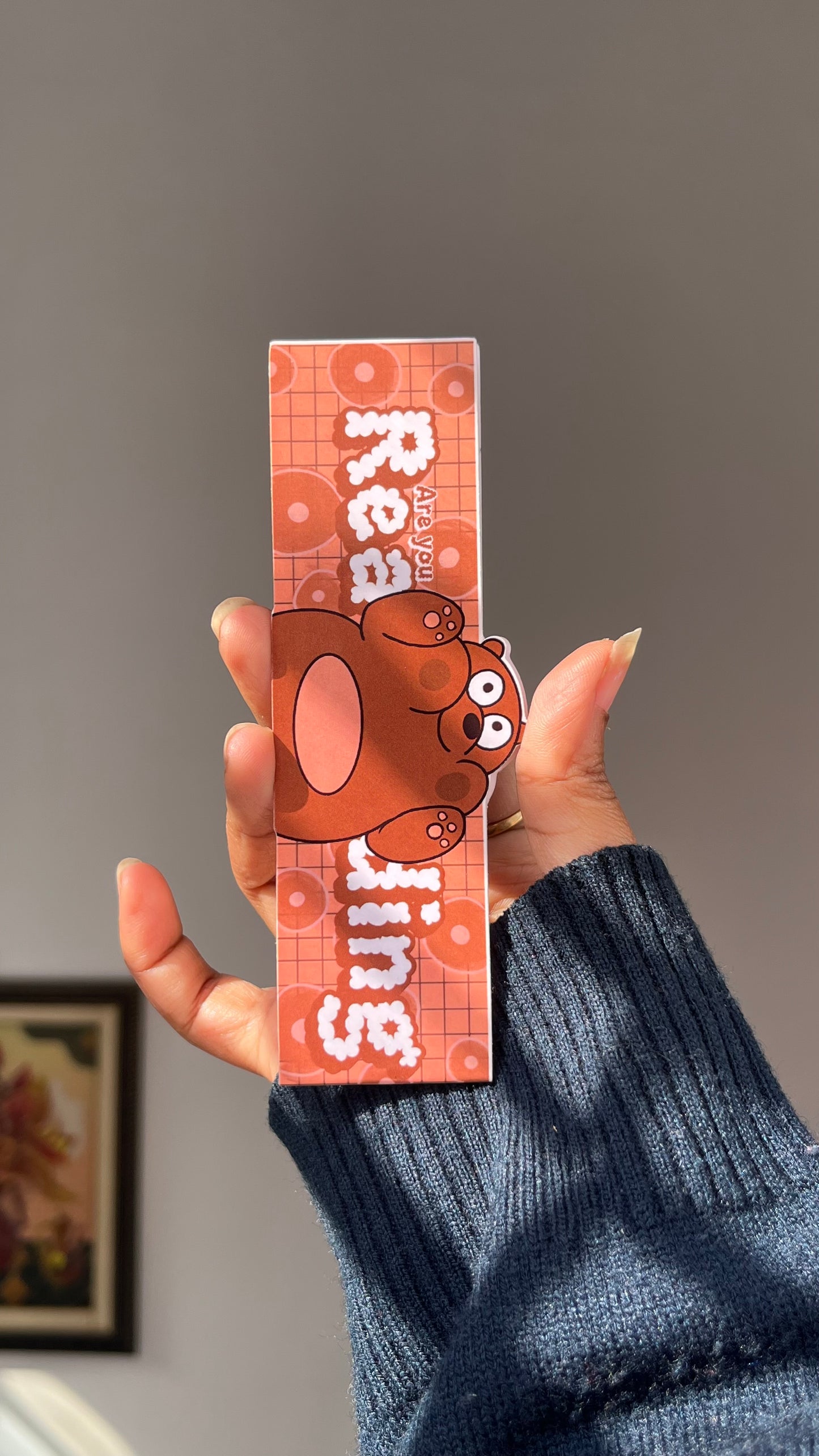 Reading bear magnetic bookmark