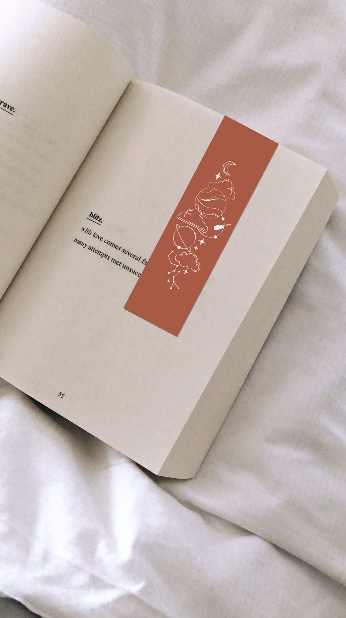 Galaxy line art magnetic Bookmark