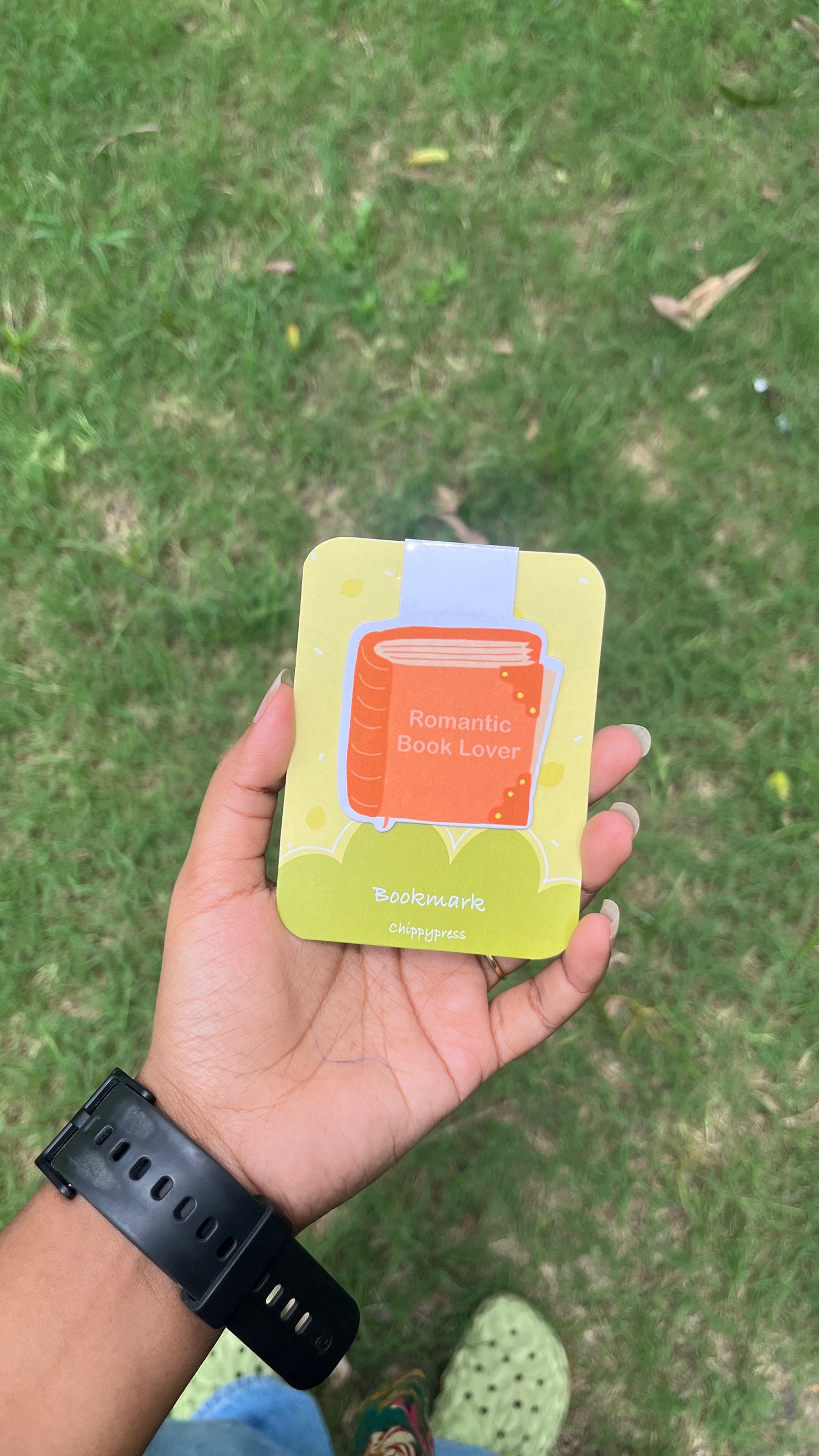 Romantic book lover magnetic bookmark