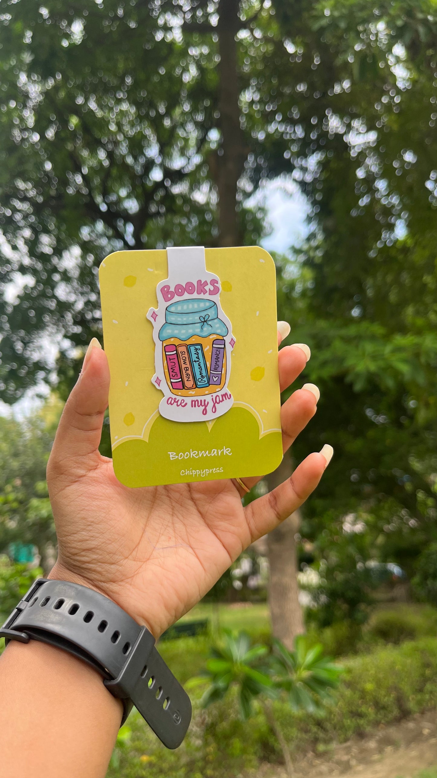 books are my jam magnetic bookmark