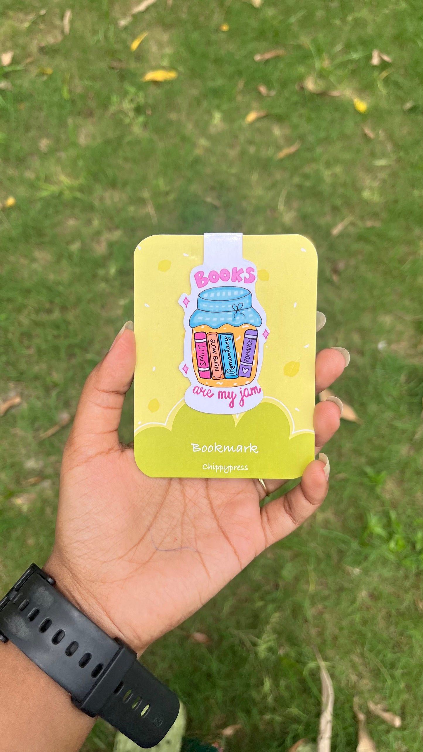 books are my jam magnetic bookmark