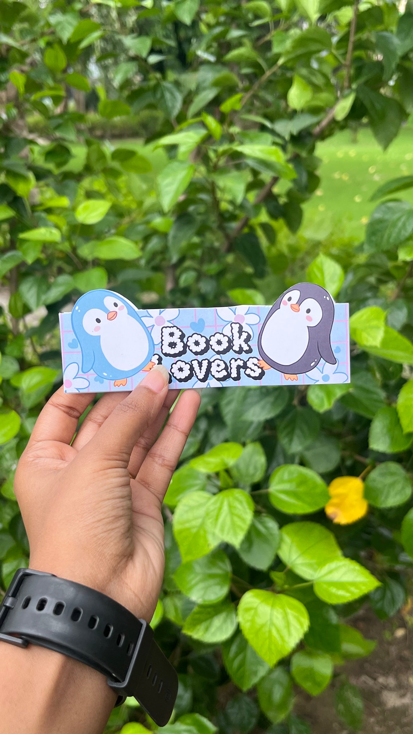 Twin penguin book lovers magnetic bookmark