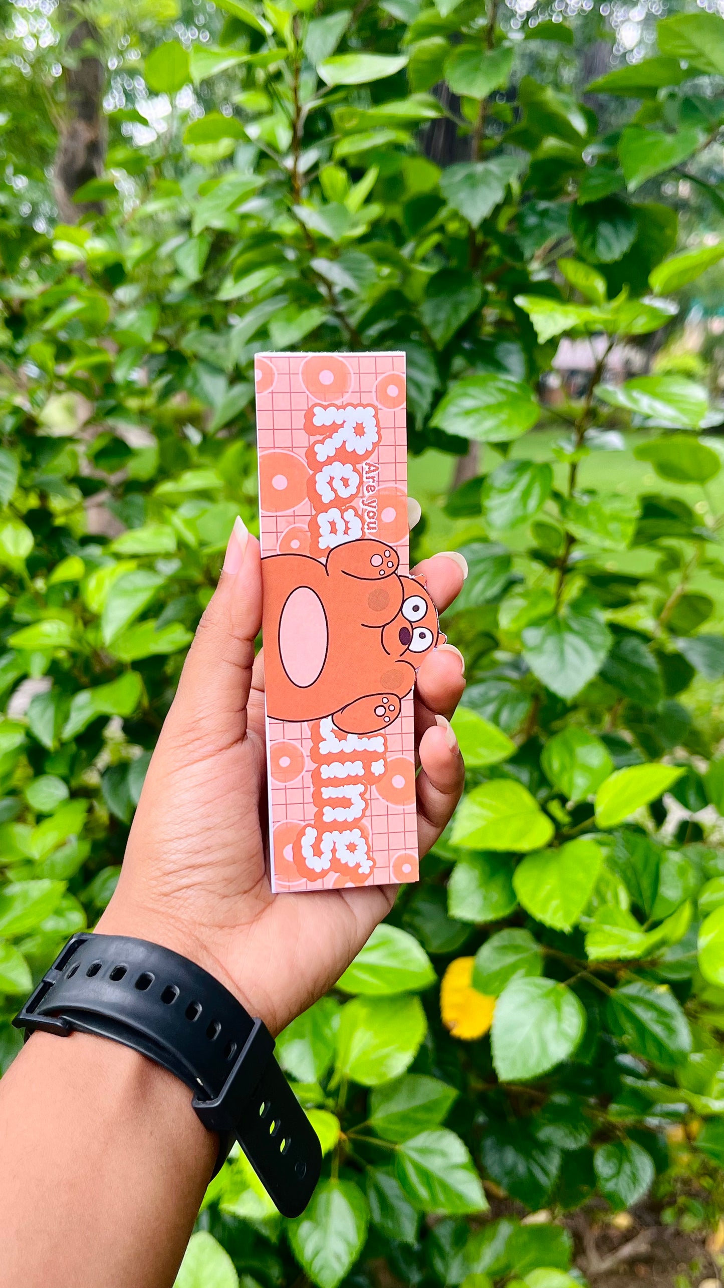 Reading bear magnetic bookmark