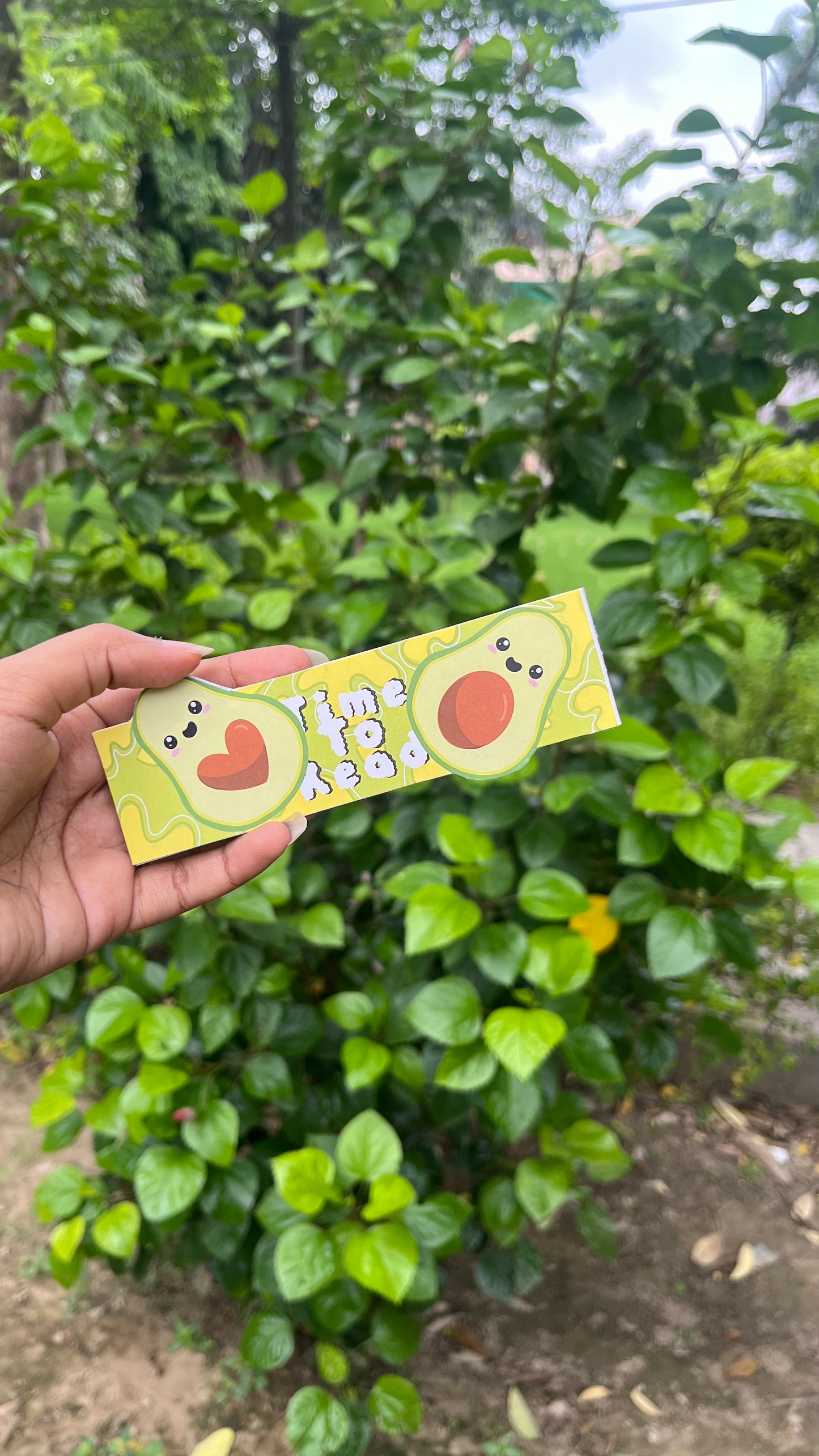 Avocado's time to read magnetic bookmark