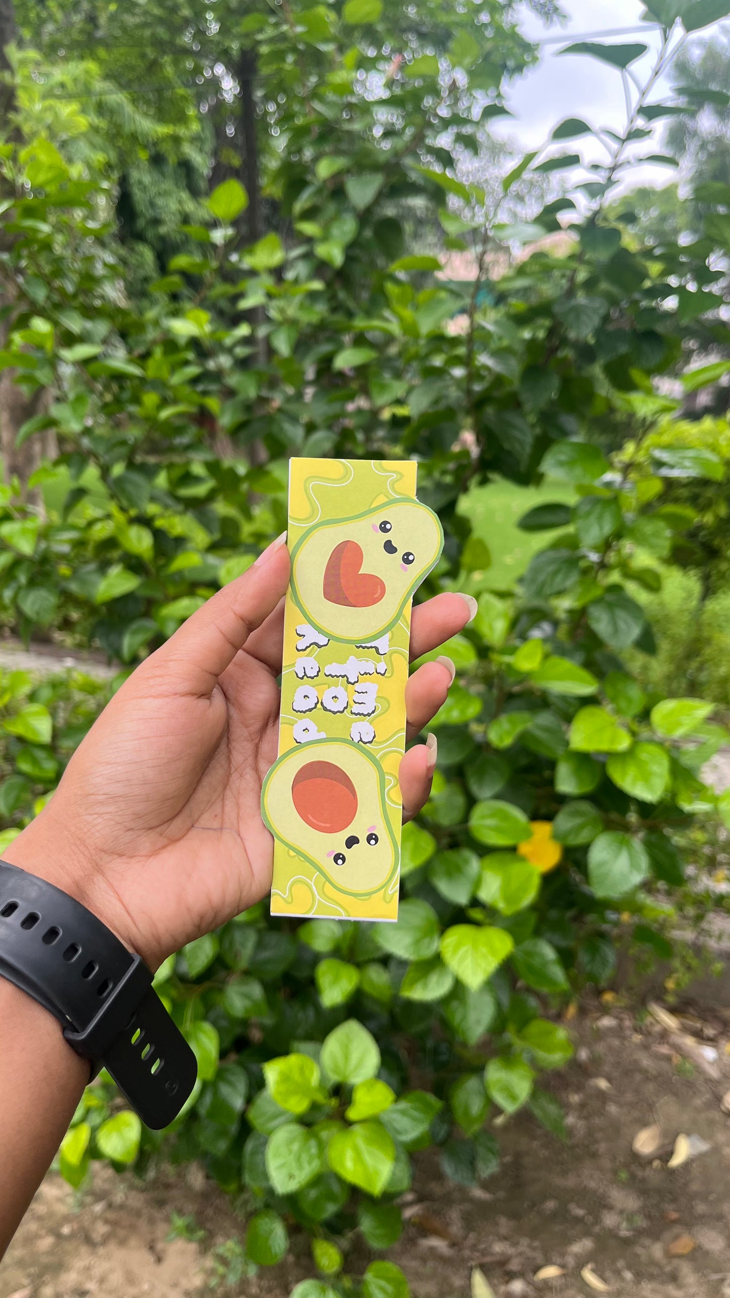 Avocado's time to read magnetic bookmark