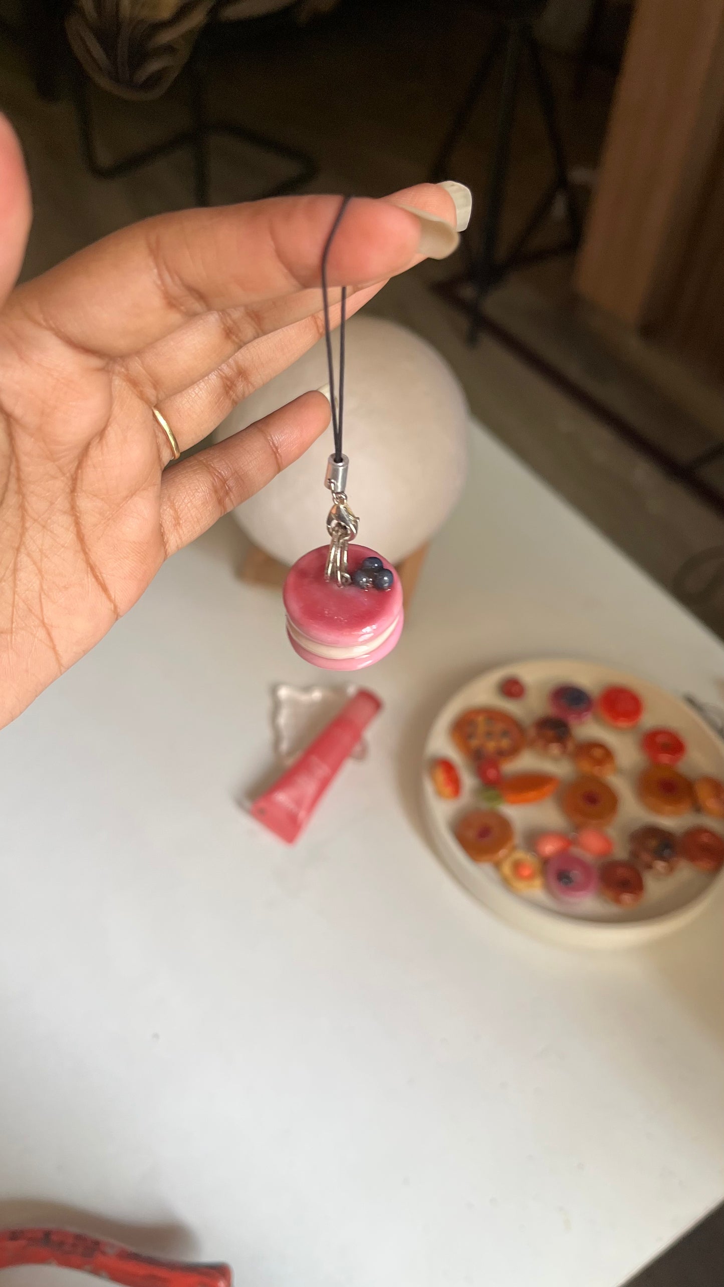 Blueberry cake charm