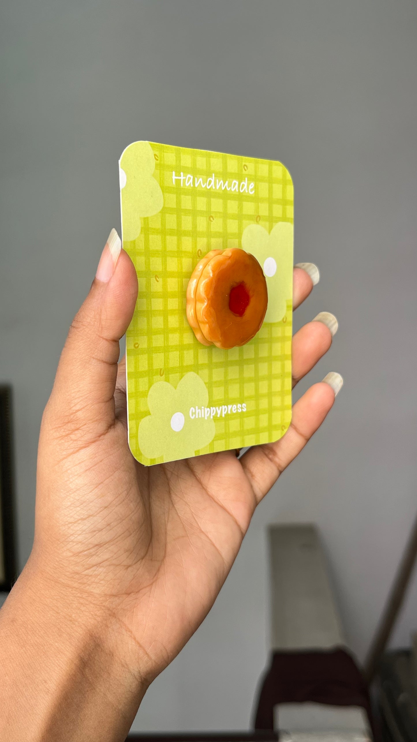 Biscuit with cherry filling Magnet/Pin