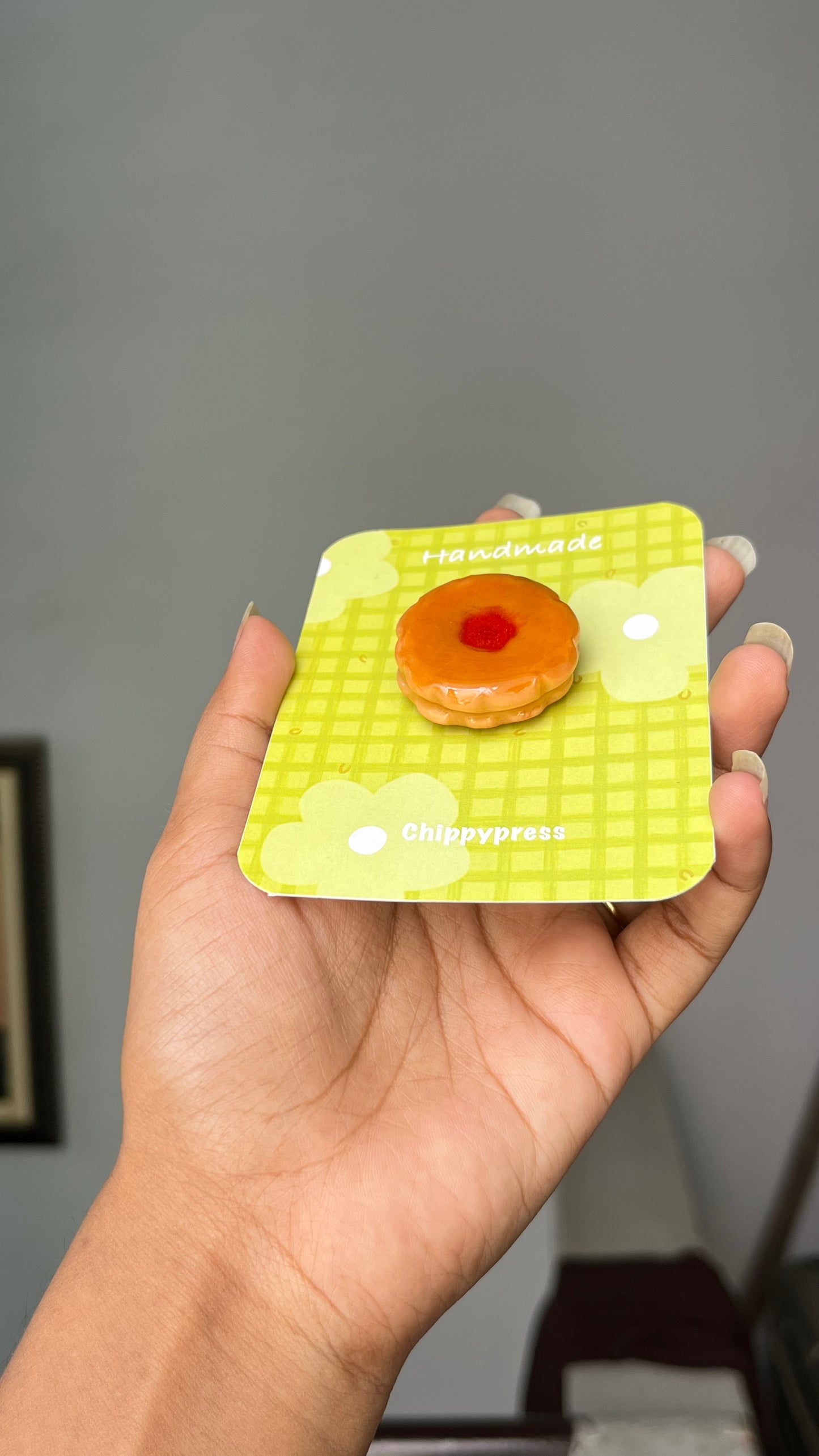 Biscuit with cherry filling Magnet/Pin