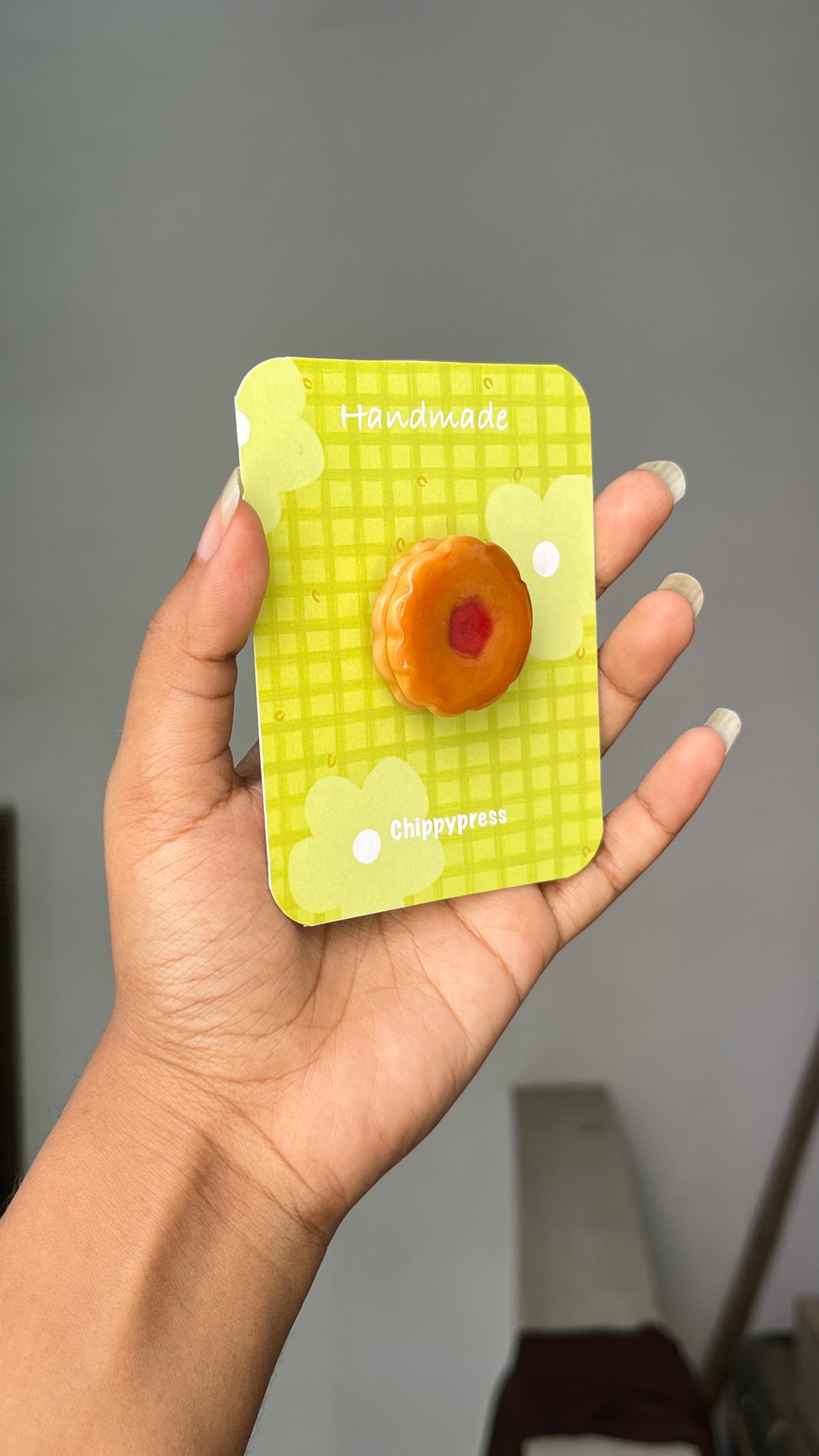 Biscuit with cherry filling Magnet/Pin