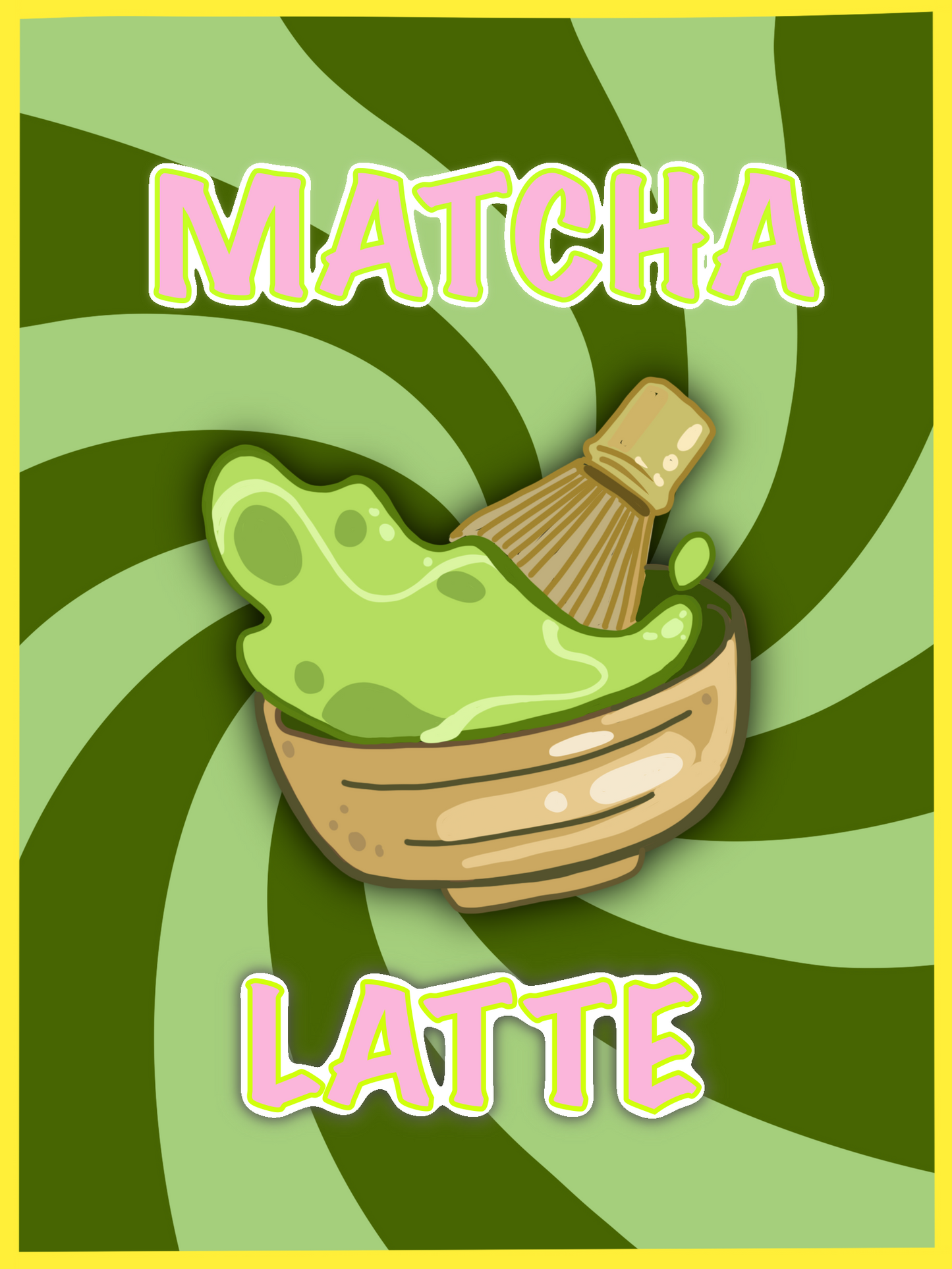Matcha latte poster