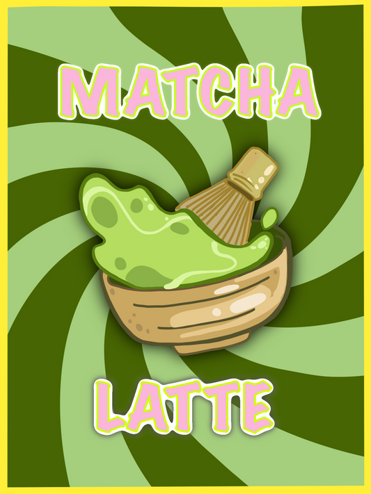 Matcha latte poster