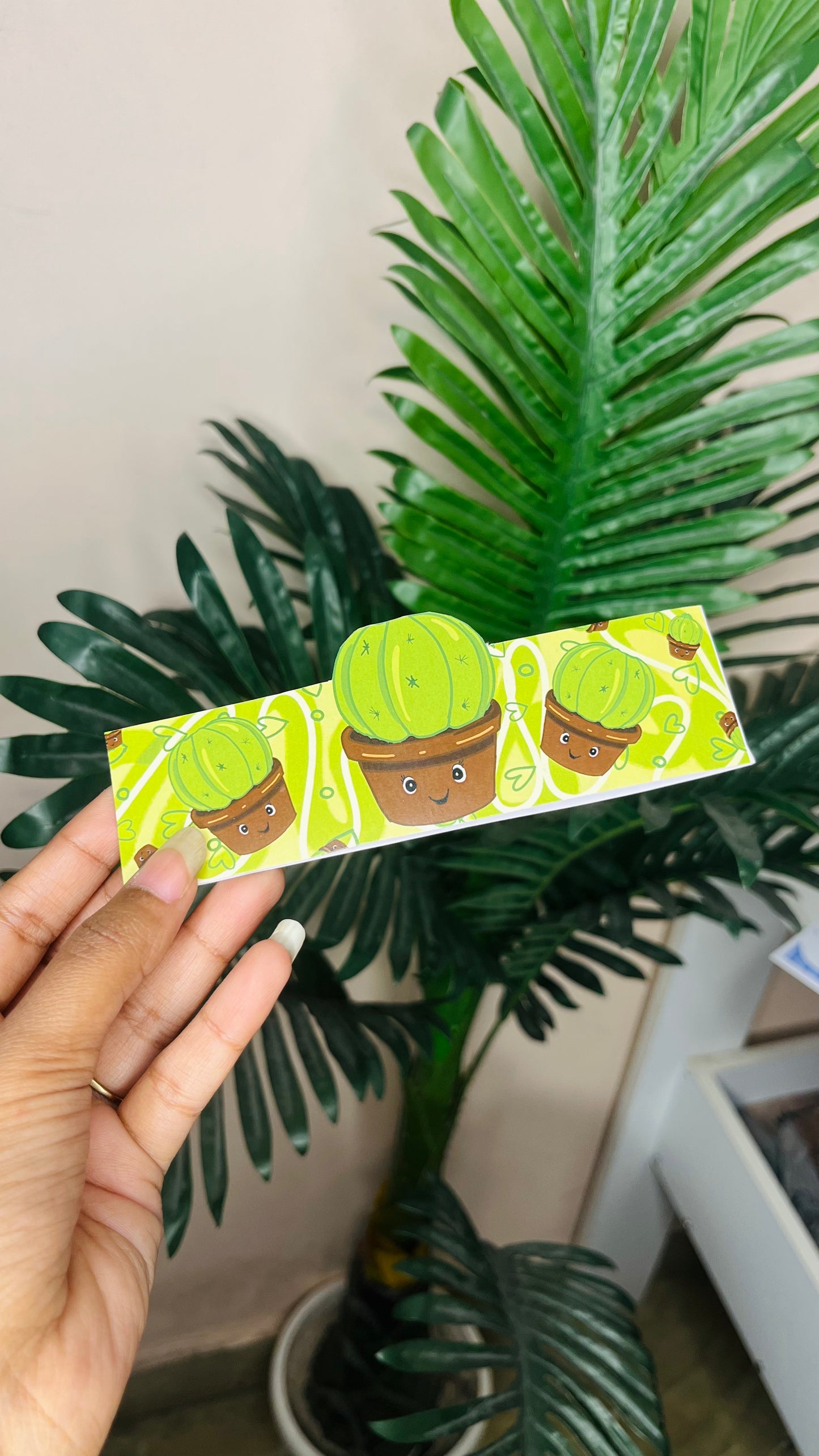 Cactus guy magnetic bookmark