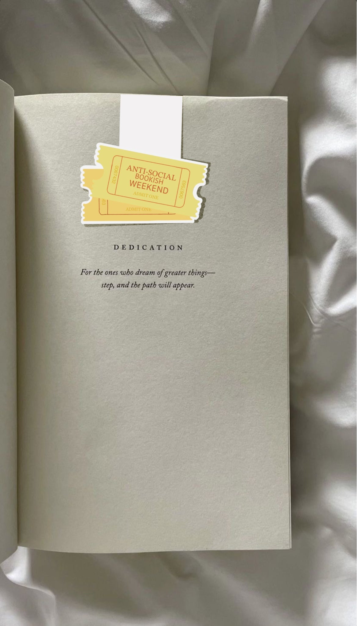 Anti-social Bookish Weekend Ticket Magnetic Bookmark