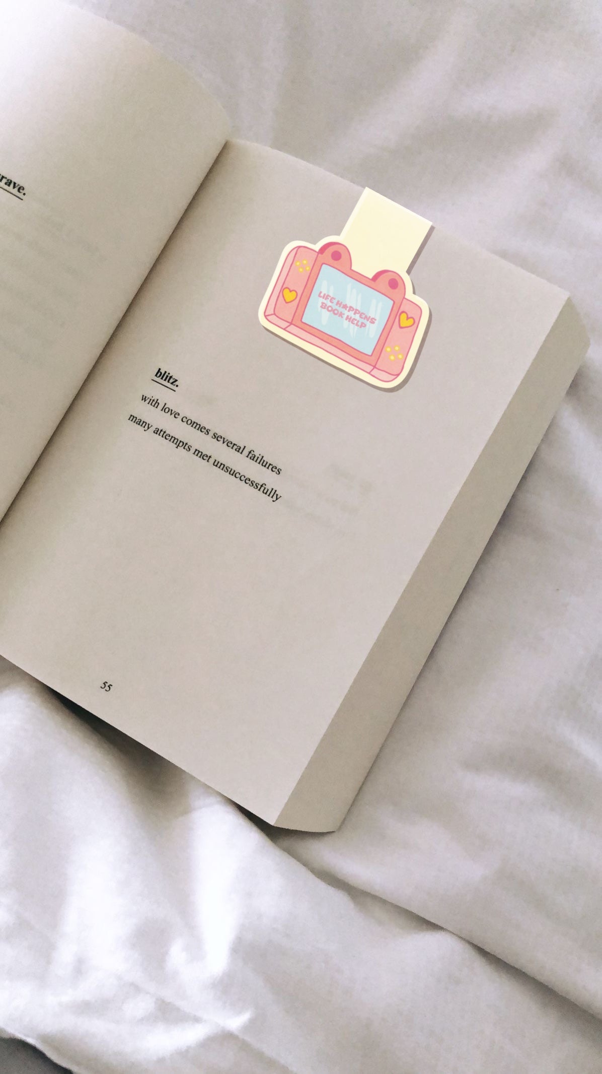 Life happens Book Help Magnetic Bookmark