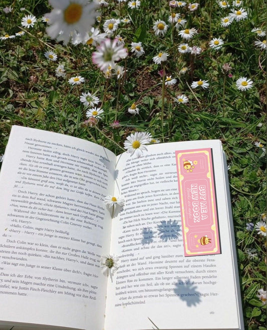 Buy me a new book honeybee bookmark